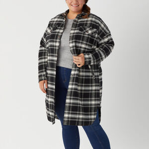 Women's Plus Folklore Flannel Insulated Duster