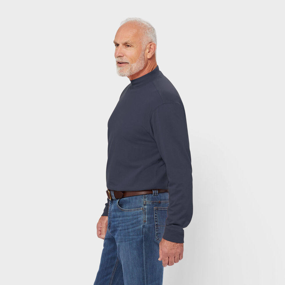 Men's Longtail T Long Sleeve Mock Neck T-Shirt Duluth Trading
