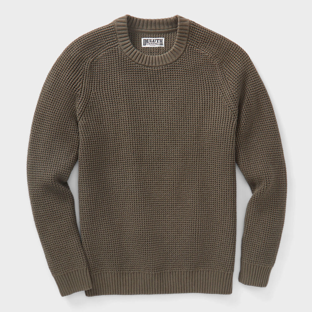 Men's Burly Retirement Crew Waffle Sweater Main Image