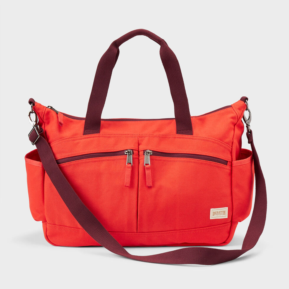 Heritage Canvas Weekend Travel Tote - Red ONESIZE - Duluth Trading Company Heritage Canvas Weekend Travel Tote - Red ONESIZE - Duluth Trading Company