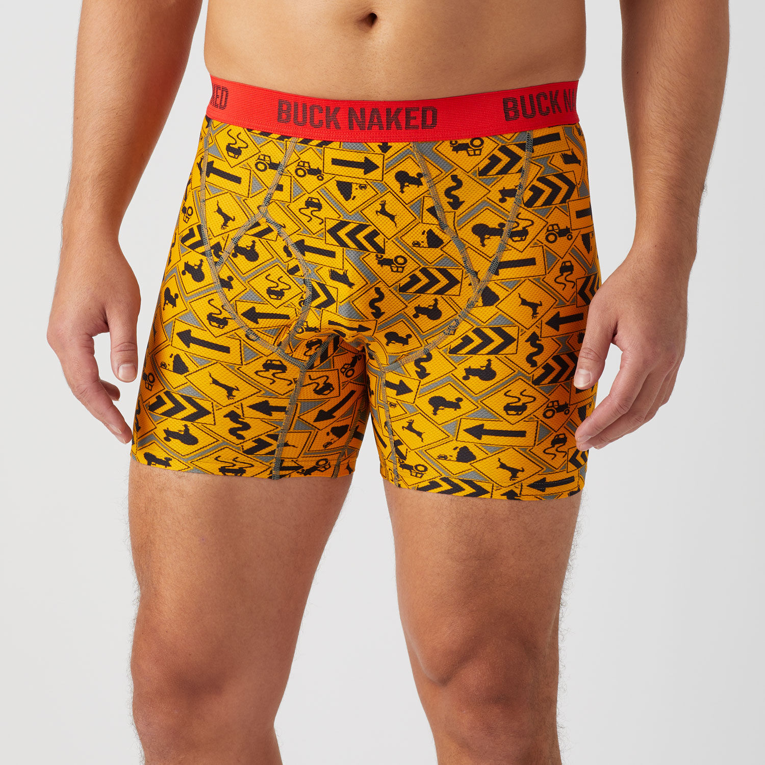 Men s Buck Naked Pattern Boxer Briefs