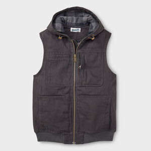 Men's Fire Hose Flannel-Lined Hooded Vest