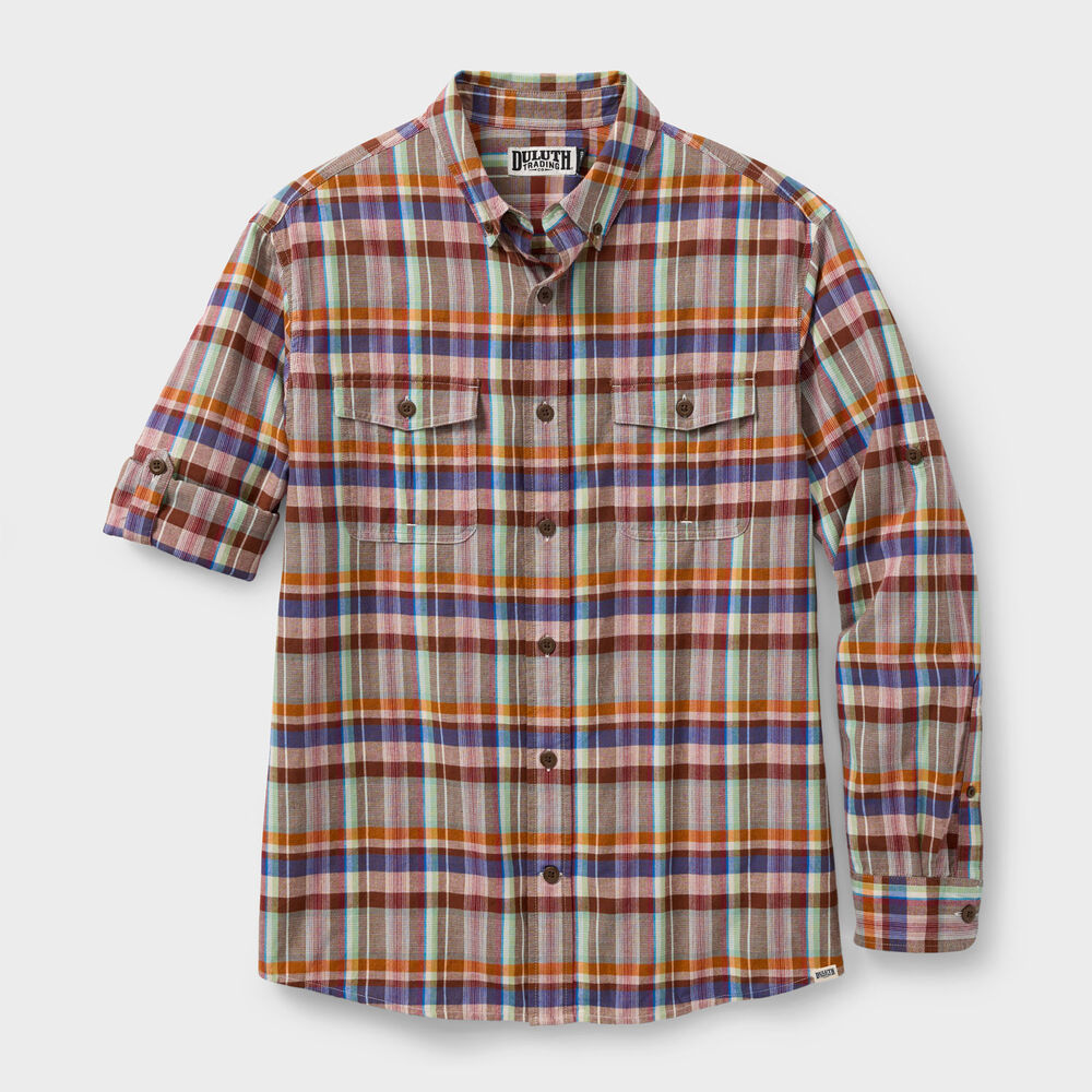 Men's Indian Madras Relaxed Fit Work Shirt Main Image