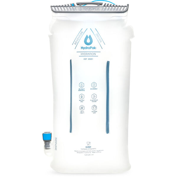 Poche à eau 2 litres Hydrapak Shape Shift avec séparateur Poche à eau 2 litres Hydrapak Shape Shift avec séparateur