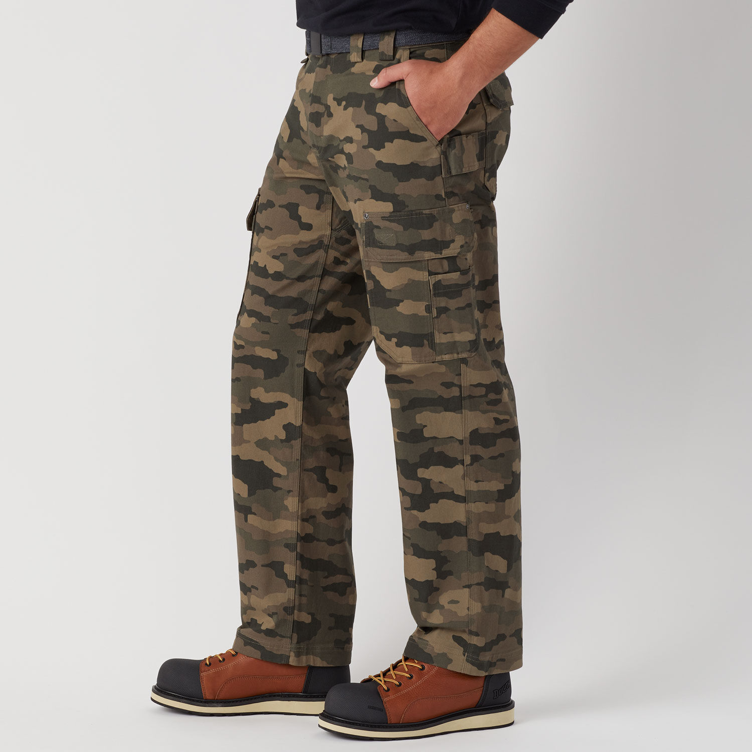 Camouflage Cargo Trousers For Men, Loose Fit