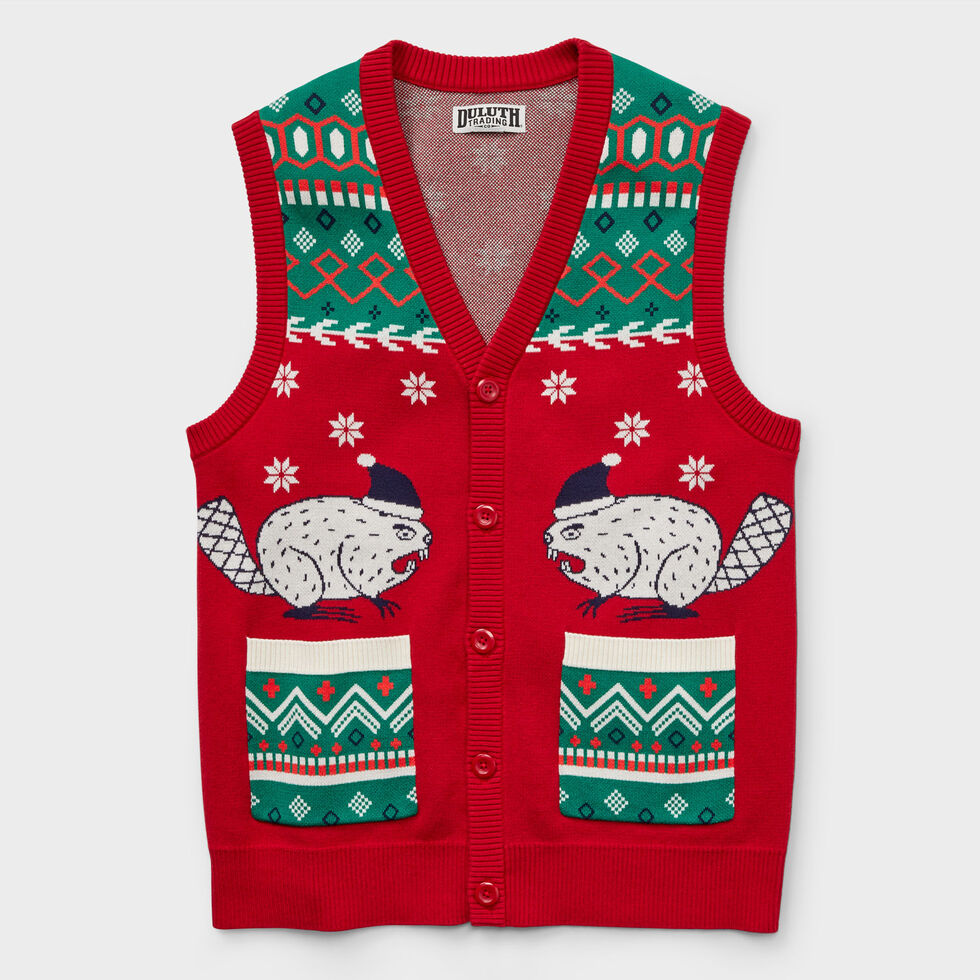 Strongarm Ugly Beaver Sweater Vest Duluth Trading Company