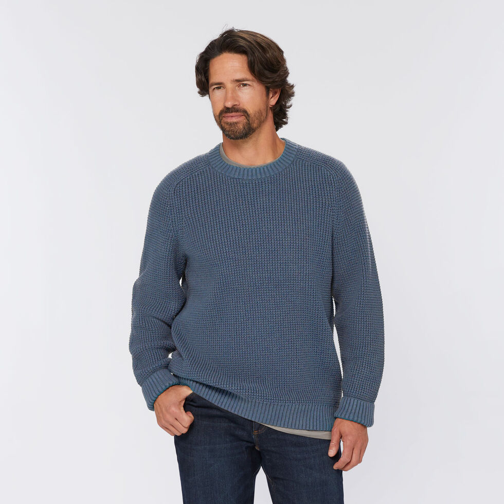Men's Burly Retirement Crew Waffle Sweater Duluth Trading Company