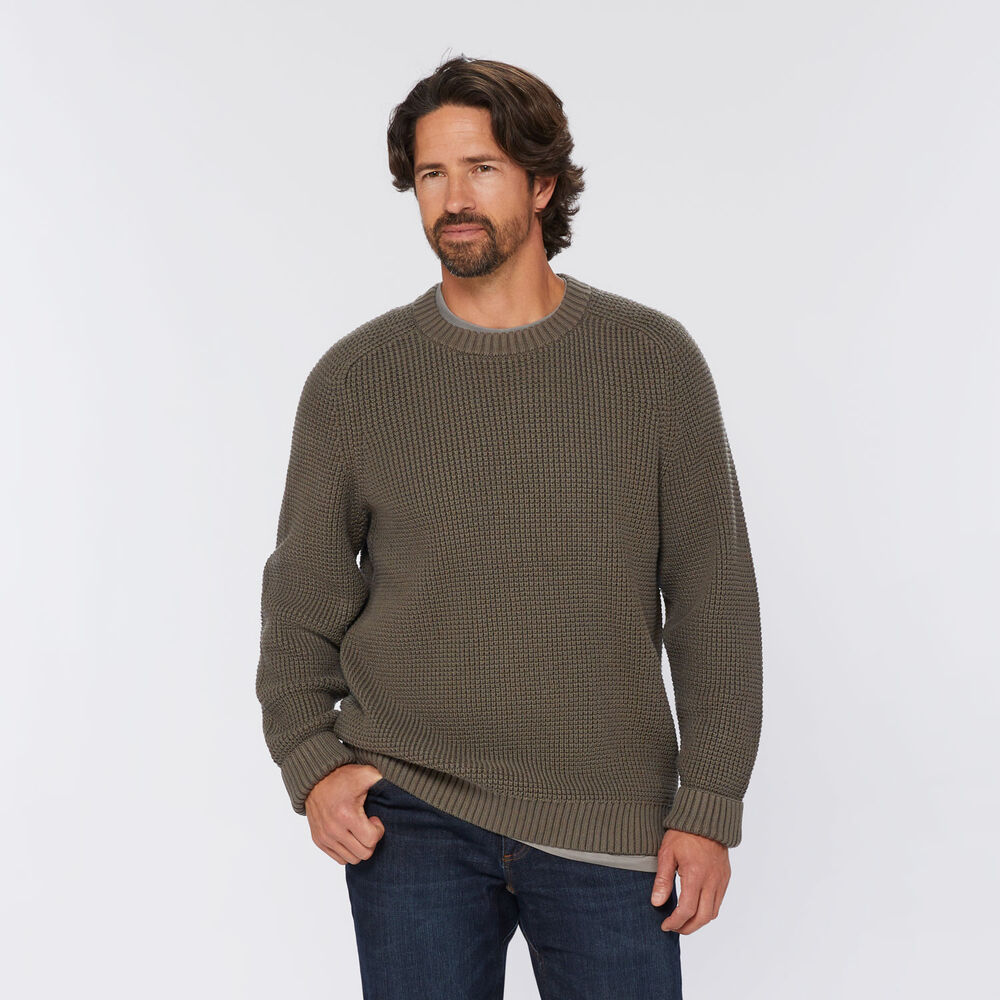 Men's Burly Retirement Crew Waffle Sweater Main Image