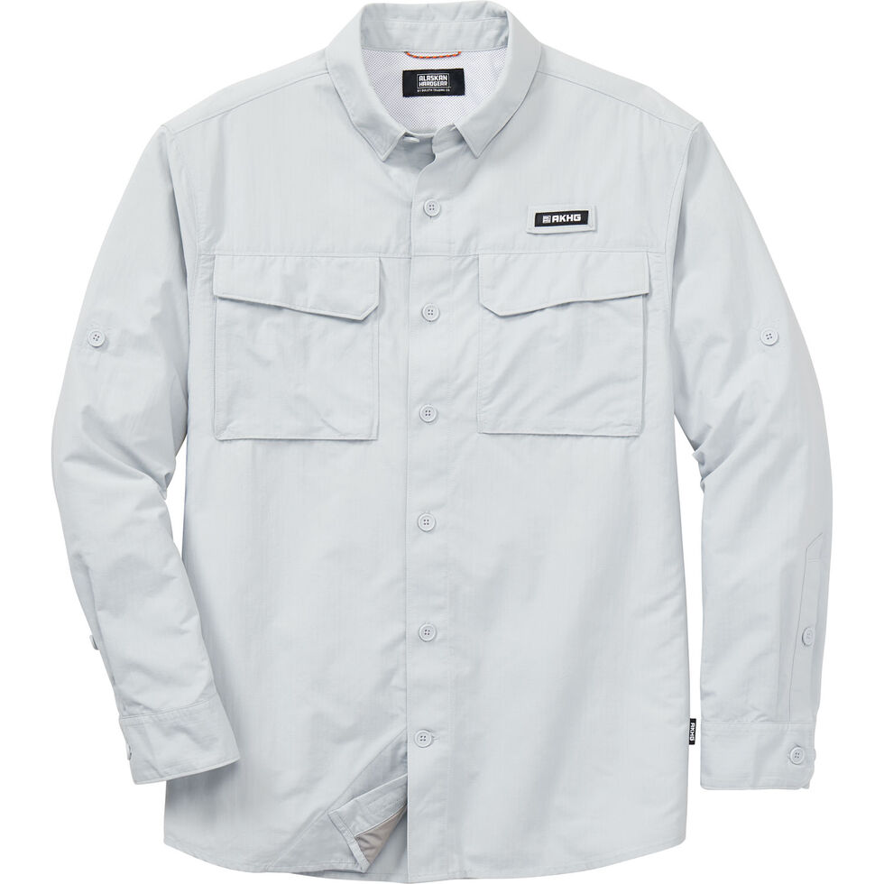 Men's AKHG Crooked River Long Sleeve Shirt - Gray SM Reg - Duluth Trading Company