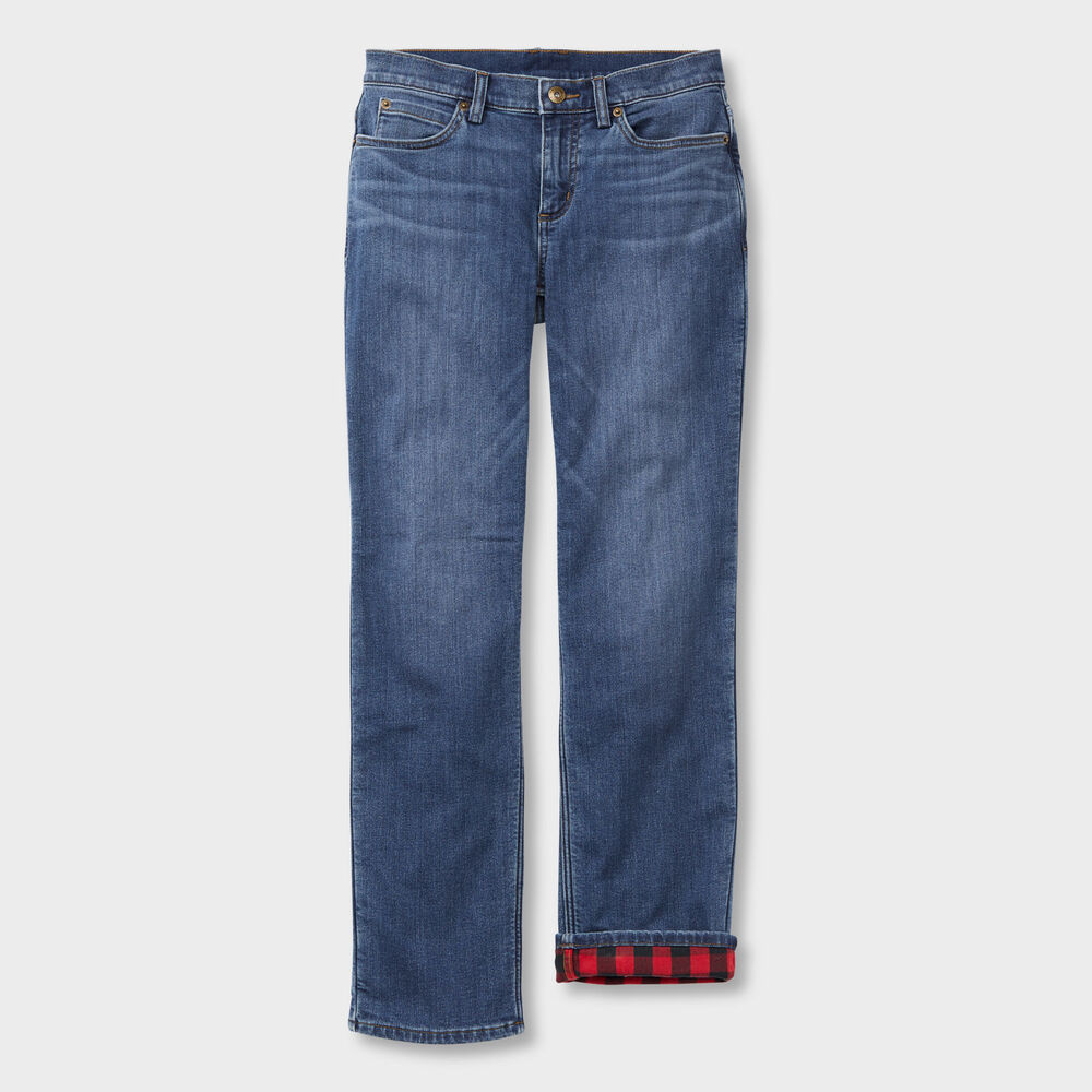 Women's Daily Denim Lined Straight Leg Jeans Main Image