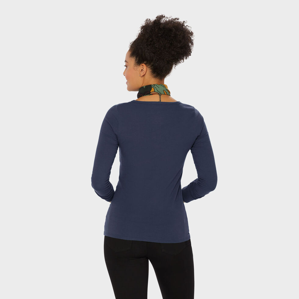 T-shirt gris femme Duluth Trading manches longues en coton