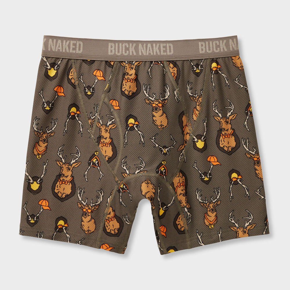 Men's Buck Naked Pattern Boxer Briefs Main Image