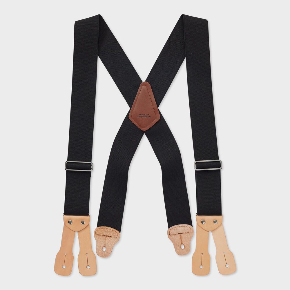 Duluth X-Back Button Suspenders BLK ONESIZE Main Image