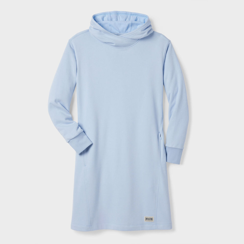 oversized french terry hoodie dress reviews Marcella | Tompkins Long Sleeve Sweatshirt Dress in Espresso | Women's Size XL | Midweight French Terry