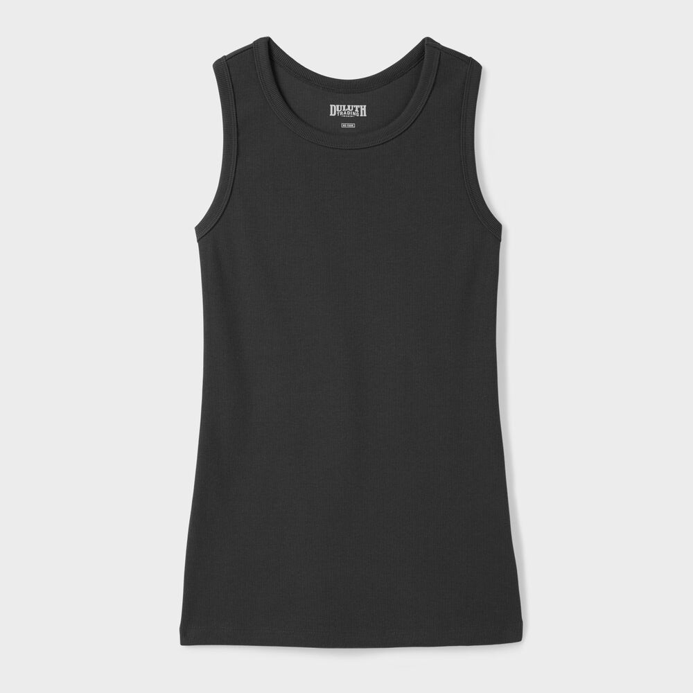 Women's Plus No-Yank Rib Racerback Tank Main Image