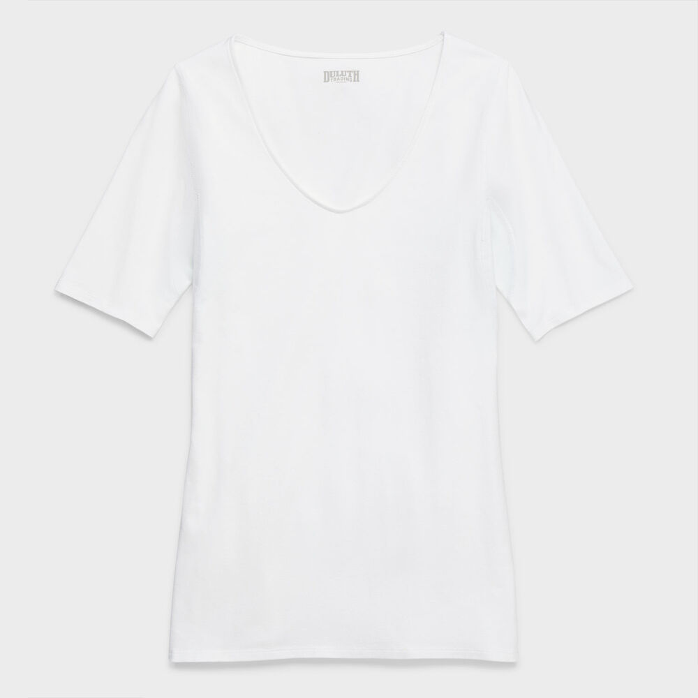 Women's No-Yank Sweater Protector Elbow Sleeve Tee Main Image