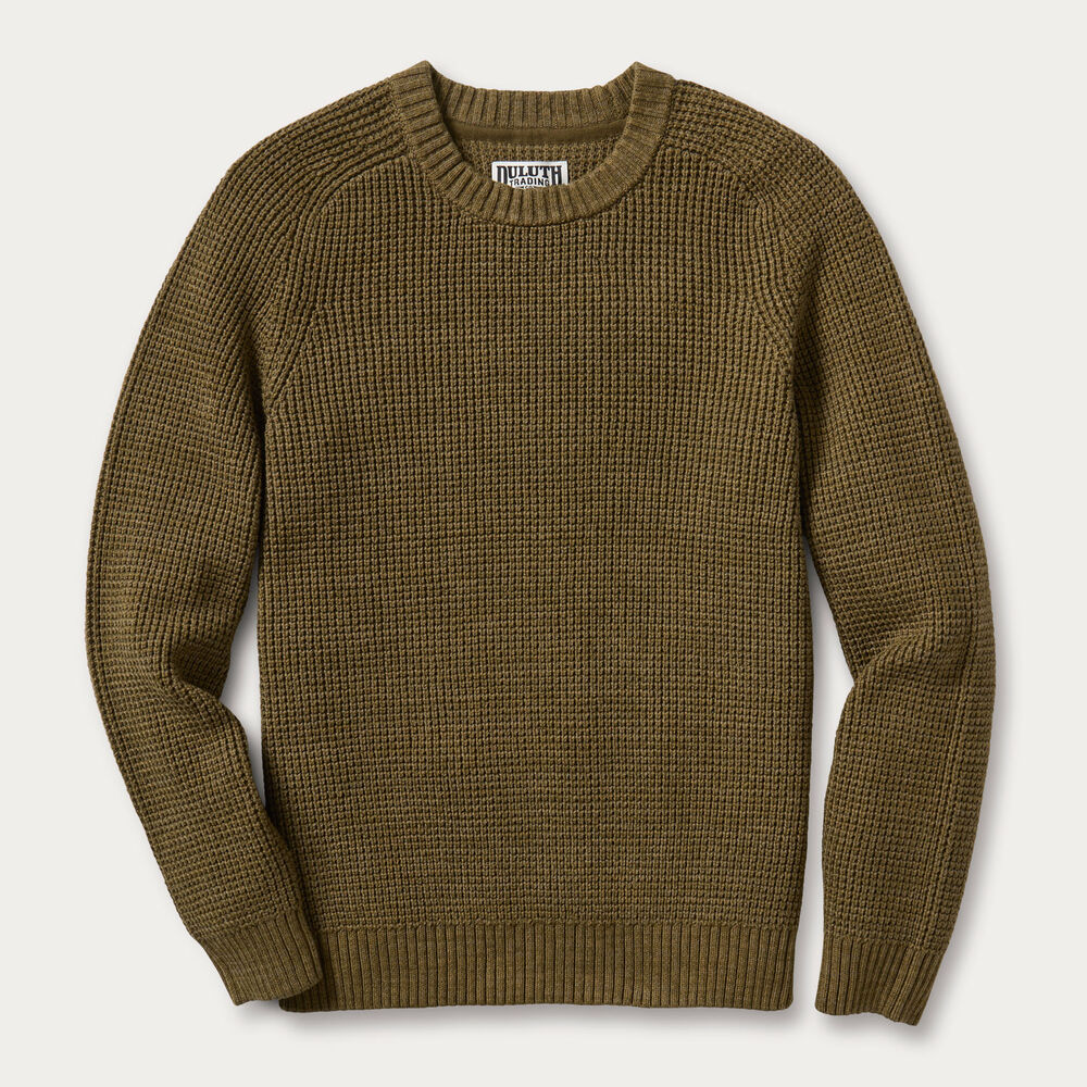Men's Burly Retirement Crew Waffle Sweater Main Image