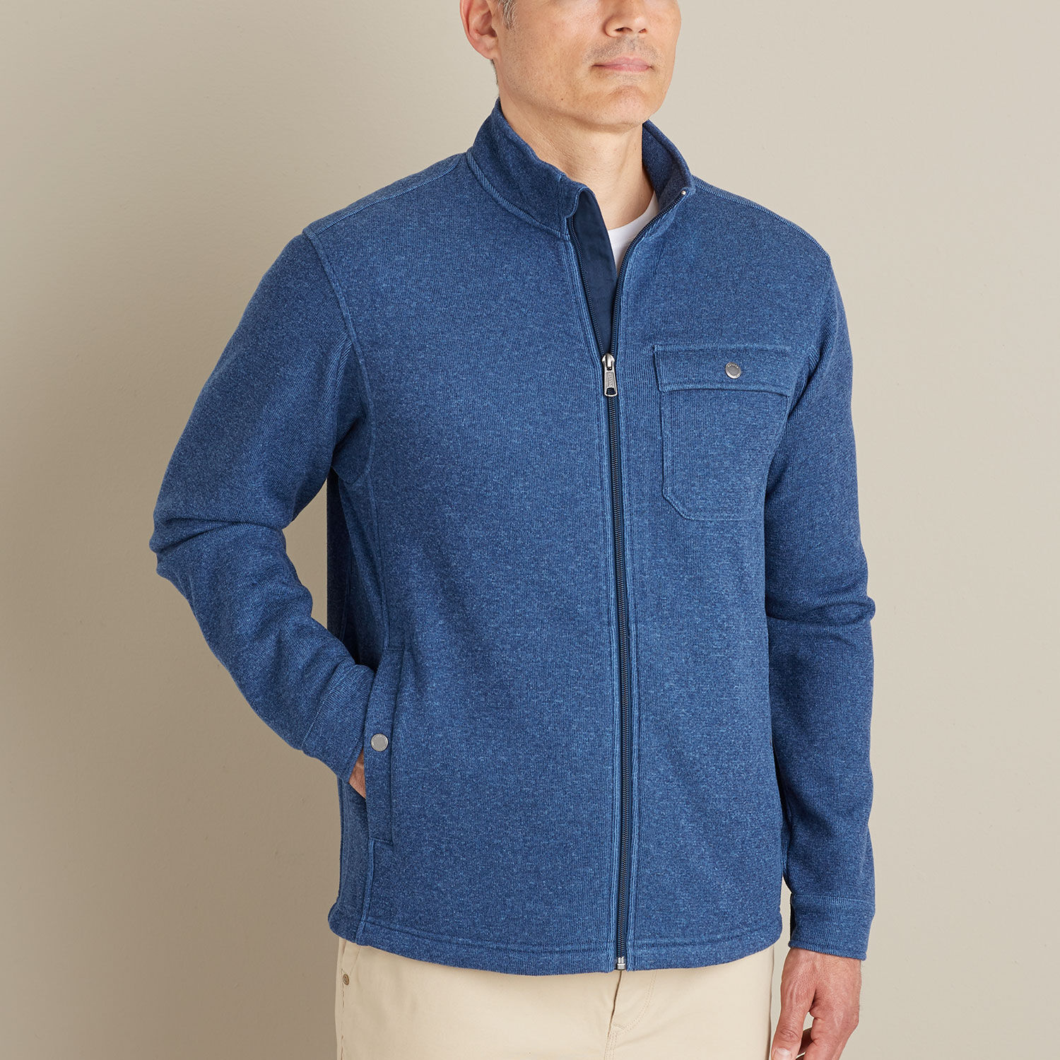 Men's Silver Lining Fleece Full Zip Mock | Duluth Trading Company