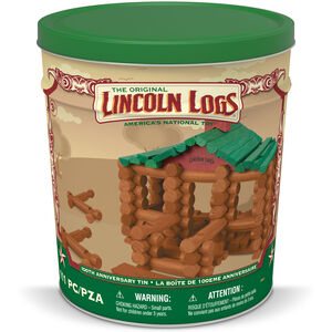 Lincoln Logs 100th Anniversary Tin 111 Pieces