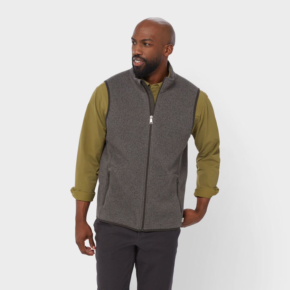 Men's Sweater Fleece Zip Vest Main Image