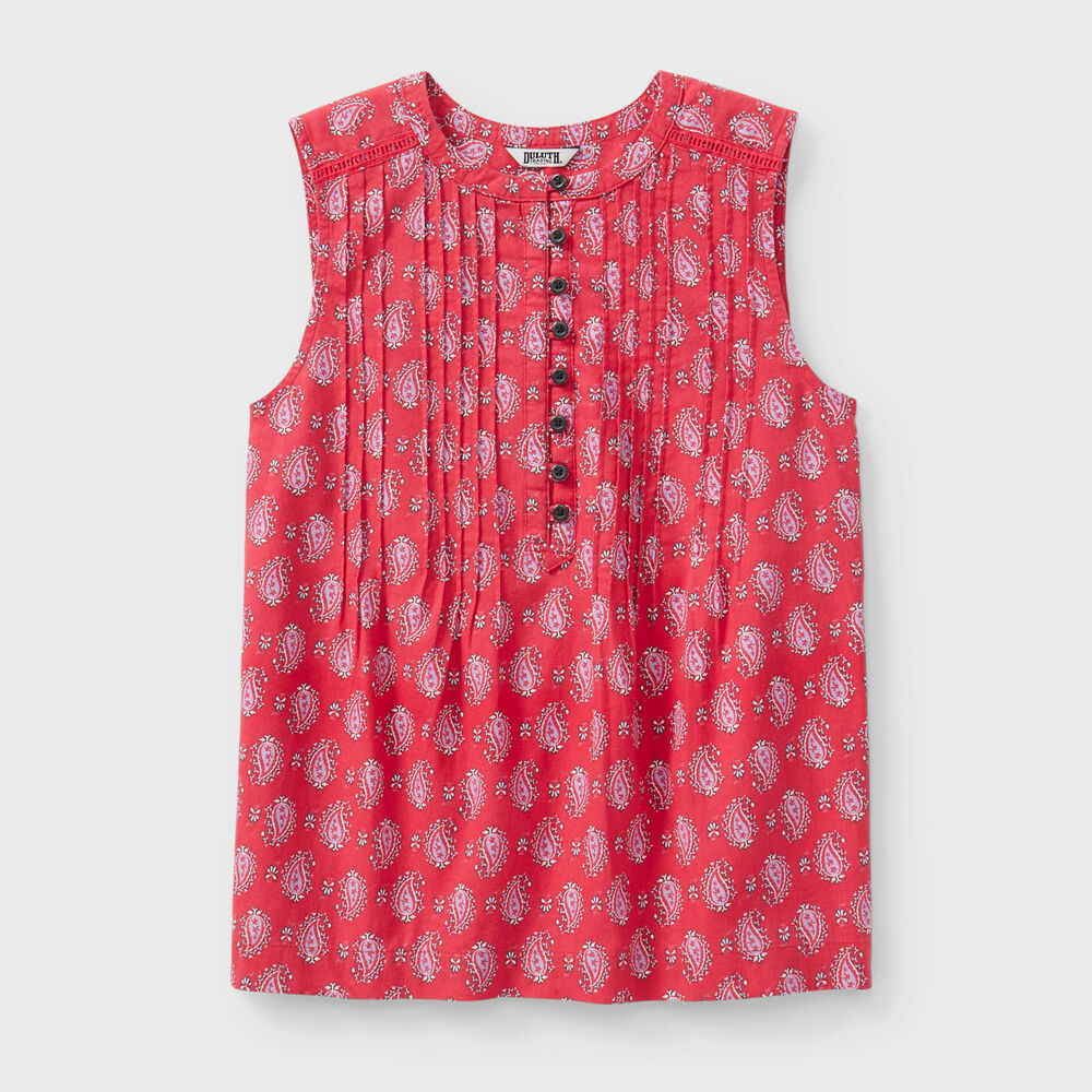 Women's Plus Artisan Hemp Pin-Tuck Tank Main Image