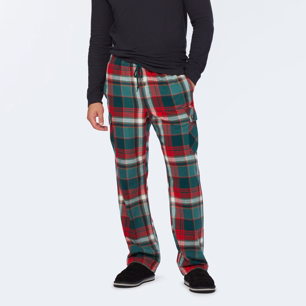 Men's Flannel Cargo Lounge Pants Main Image