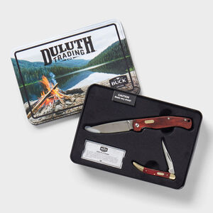 Buck Knives Set With Duluth Trading Gift Tin