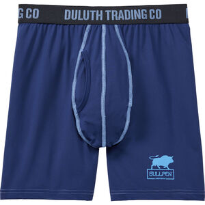 Duluth Trading Co. Buck Naked Underwear Bullpen Boxer Briefs Blue