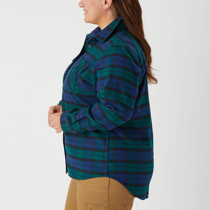 WOMEN'S MADISON DOUBLE-BRUSHED FLANNEL SHIRT