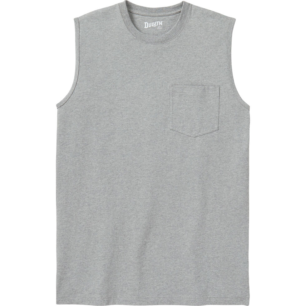 Men's Longtail T Sleeveless Crew With Pocket | Duluth Trading Company