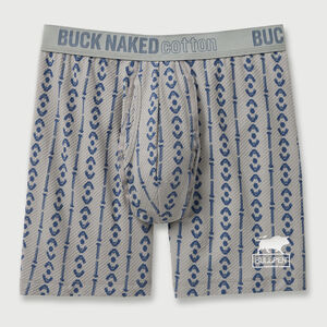 Men's Buck Naked Cotton Pattern Bullpen Boxer Briefs