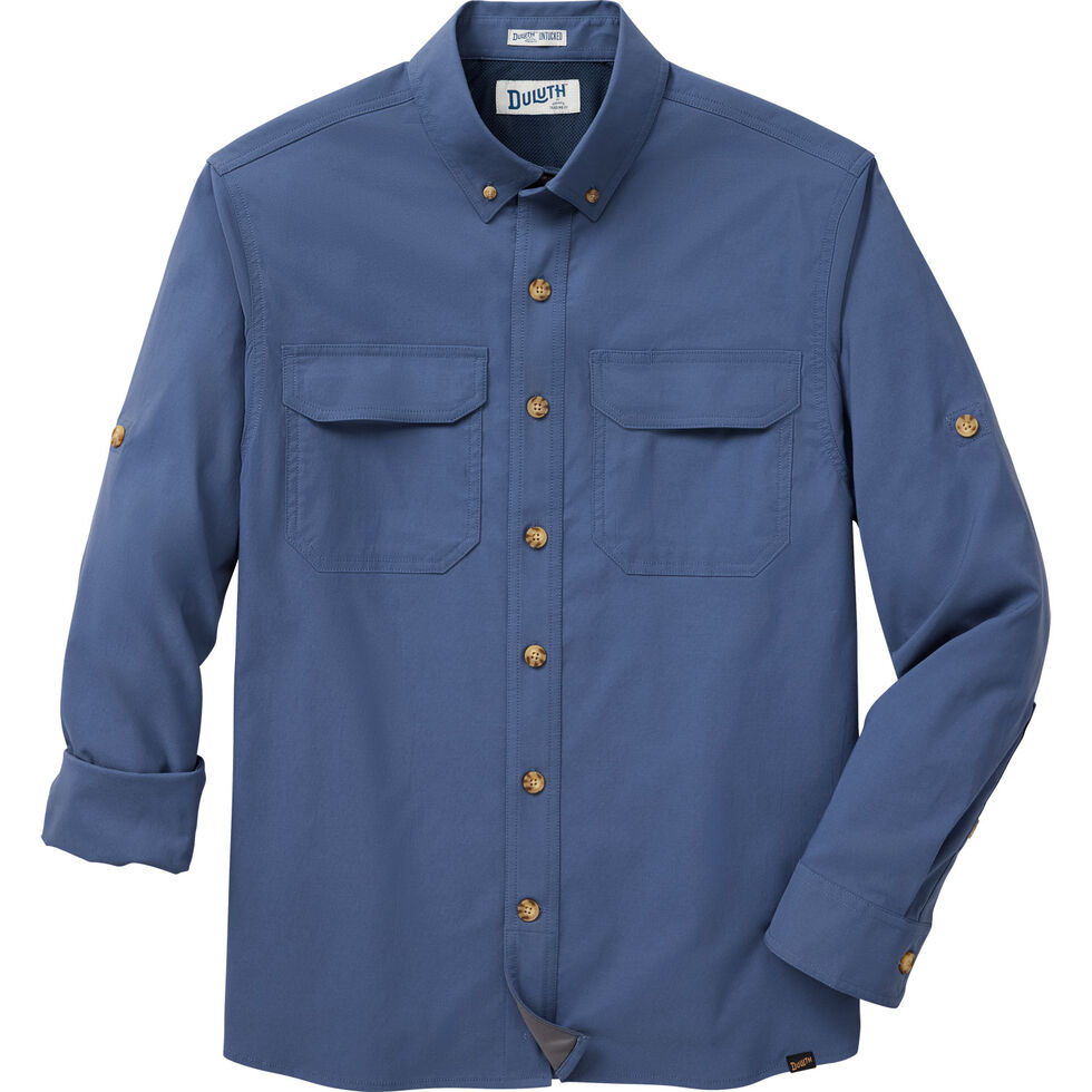 Men's DuluthFlex Dry On The Fly Standard Fit Shirt - Blue 2XL Tal - Duluth Trading Company