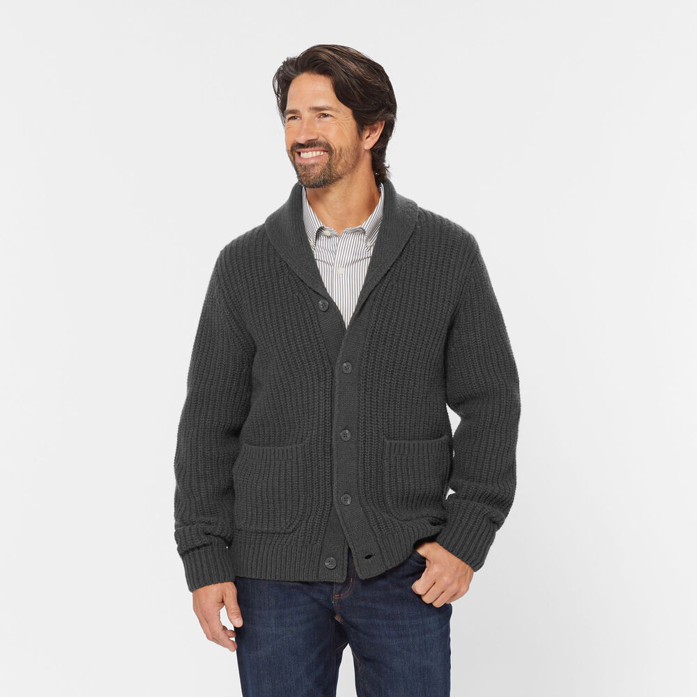Men's Lambswool Shawl Collar Cardigan Main Image