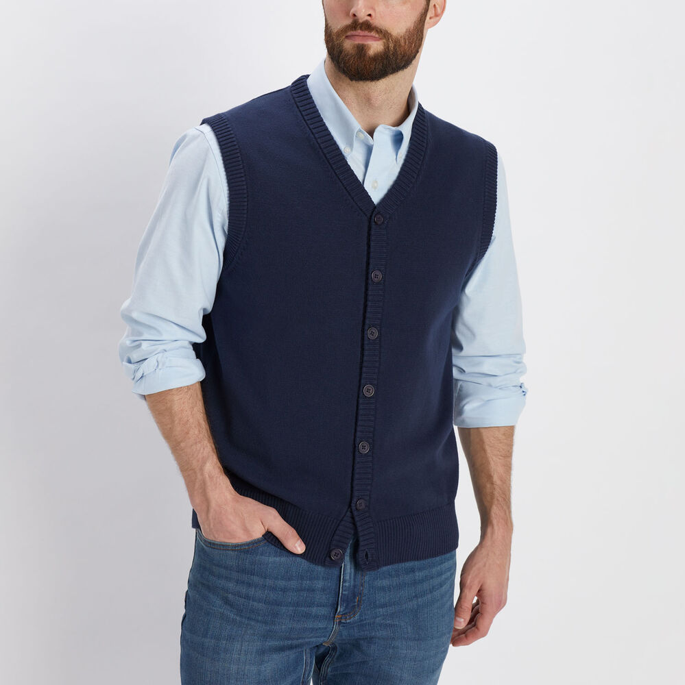 Men's Strongarm Button Sweater Vest Main Image