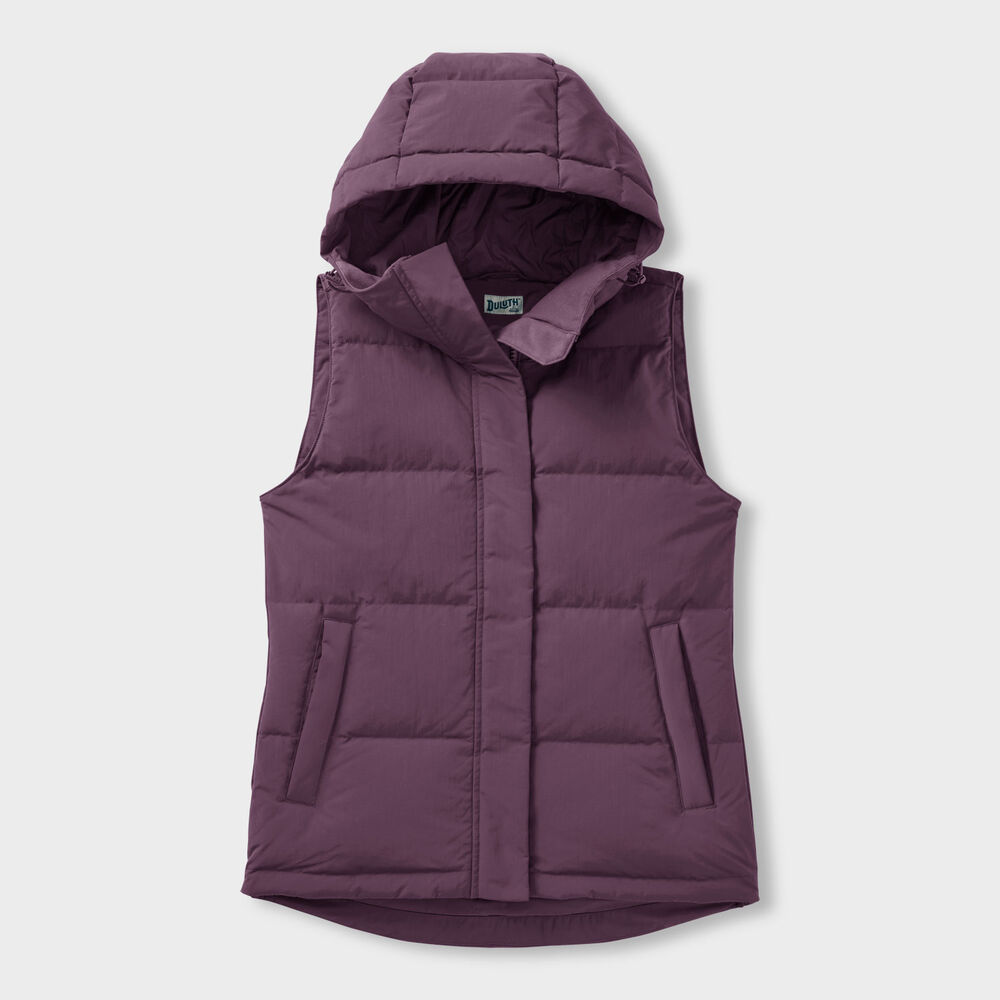Women's Ruffer Puffer Hooded Down Vest ELD XLG Main Image