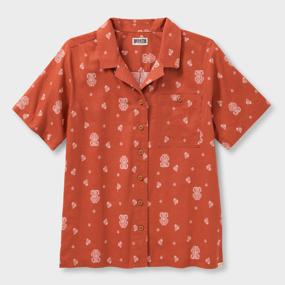 Women's Plus Artisan Hemp Camp Shirt Main Image