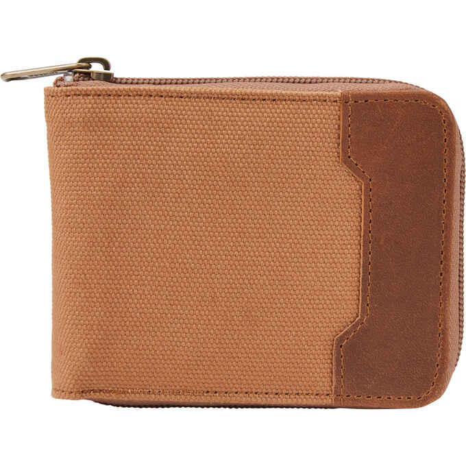 Men's Rigid Fire Hose Zipper Bi-Fold Wallet