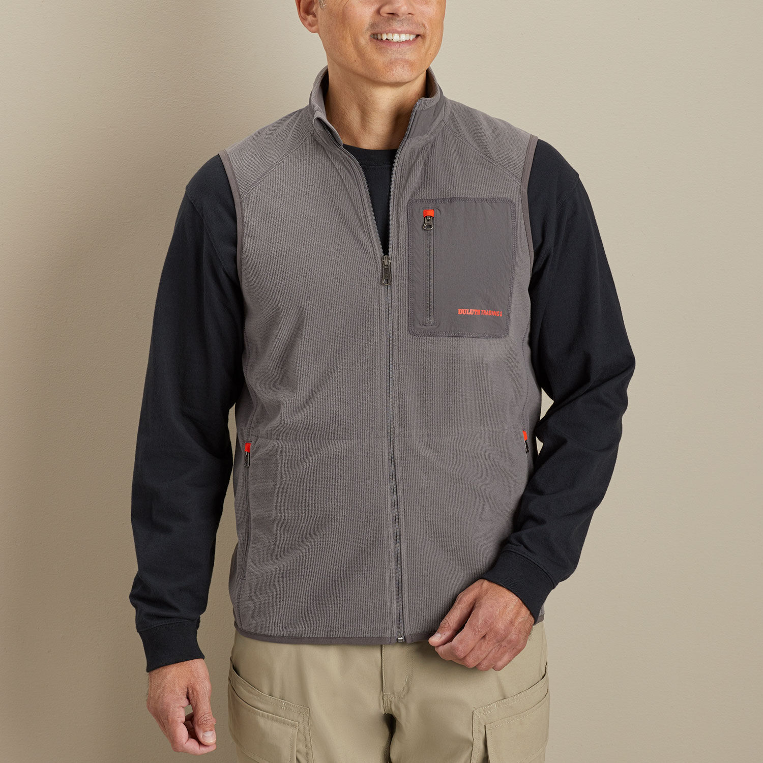 Men's True Grid Fleece Full Zip Vest | Duluth Trading Company