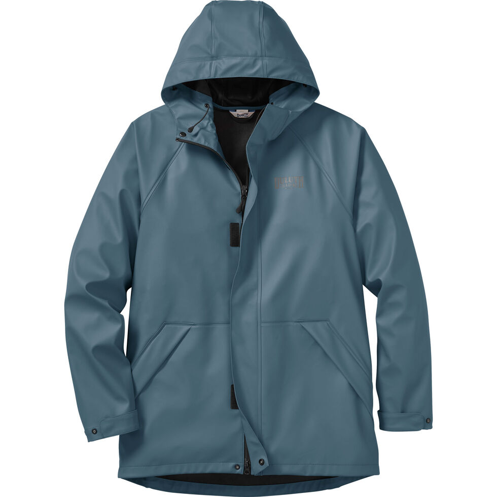 Men's 40 Grit PU Rain Jacket - Blue LRG Reg Duluth Trading Company