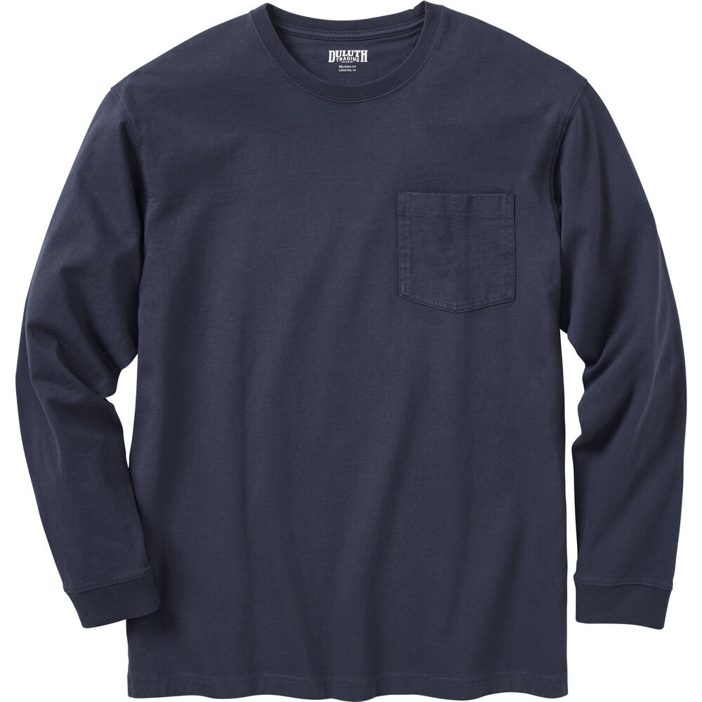 Men's Longtail T Relaxed Fit LS Crew with Pocket N Main Image