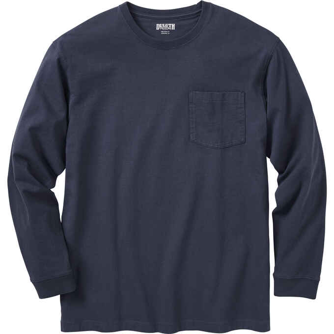Men's Longtail T Relaxed Fit LS Crew with Pocket