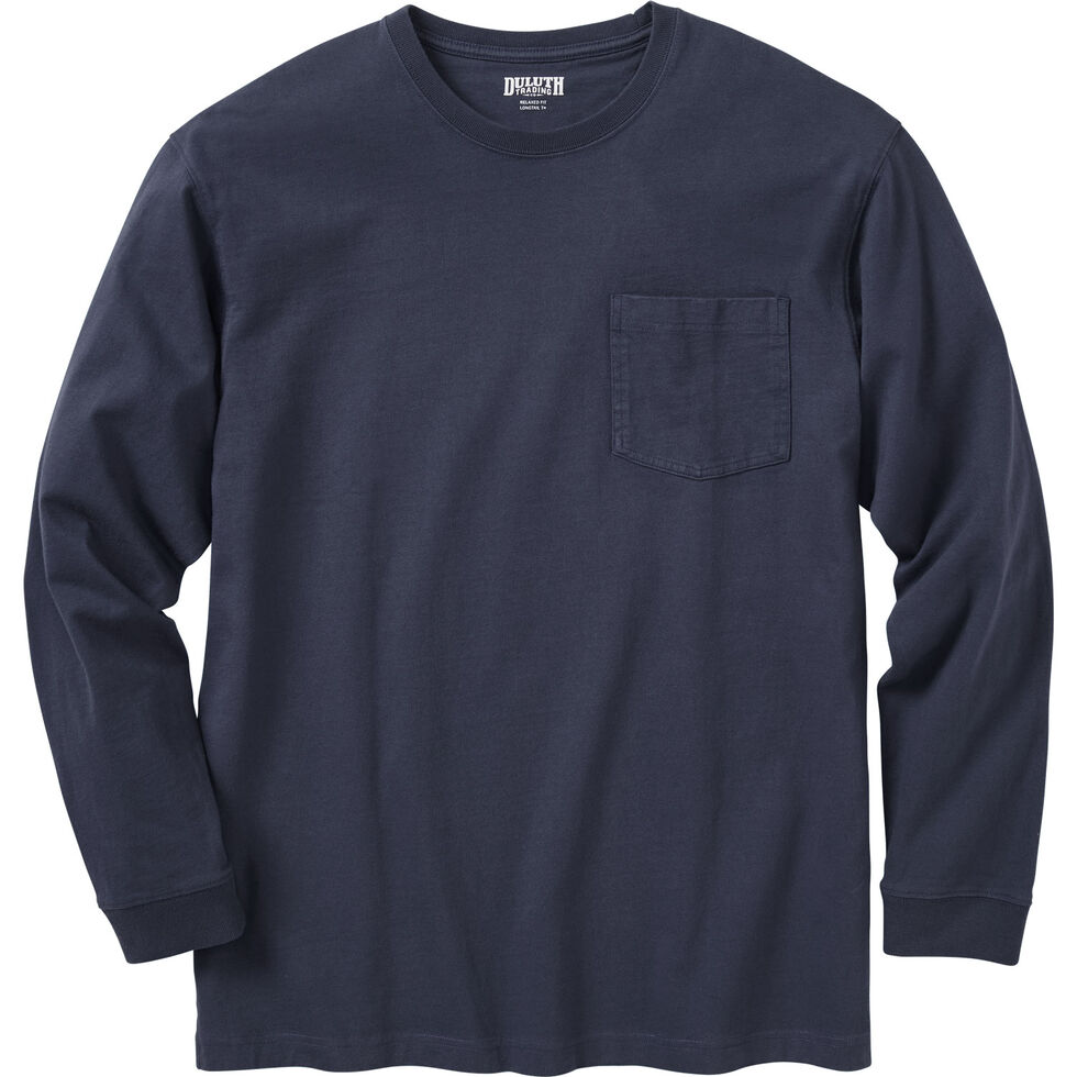 Men's Longtail T Long Sleeve T-Shirt with Pocket