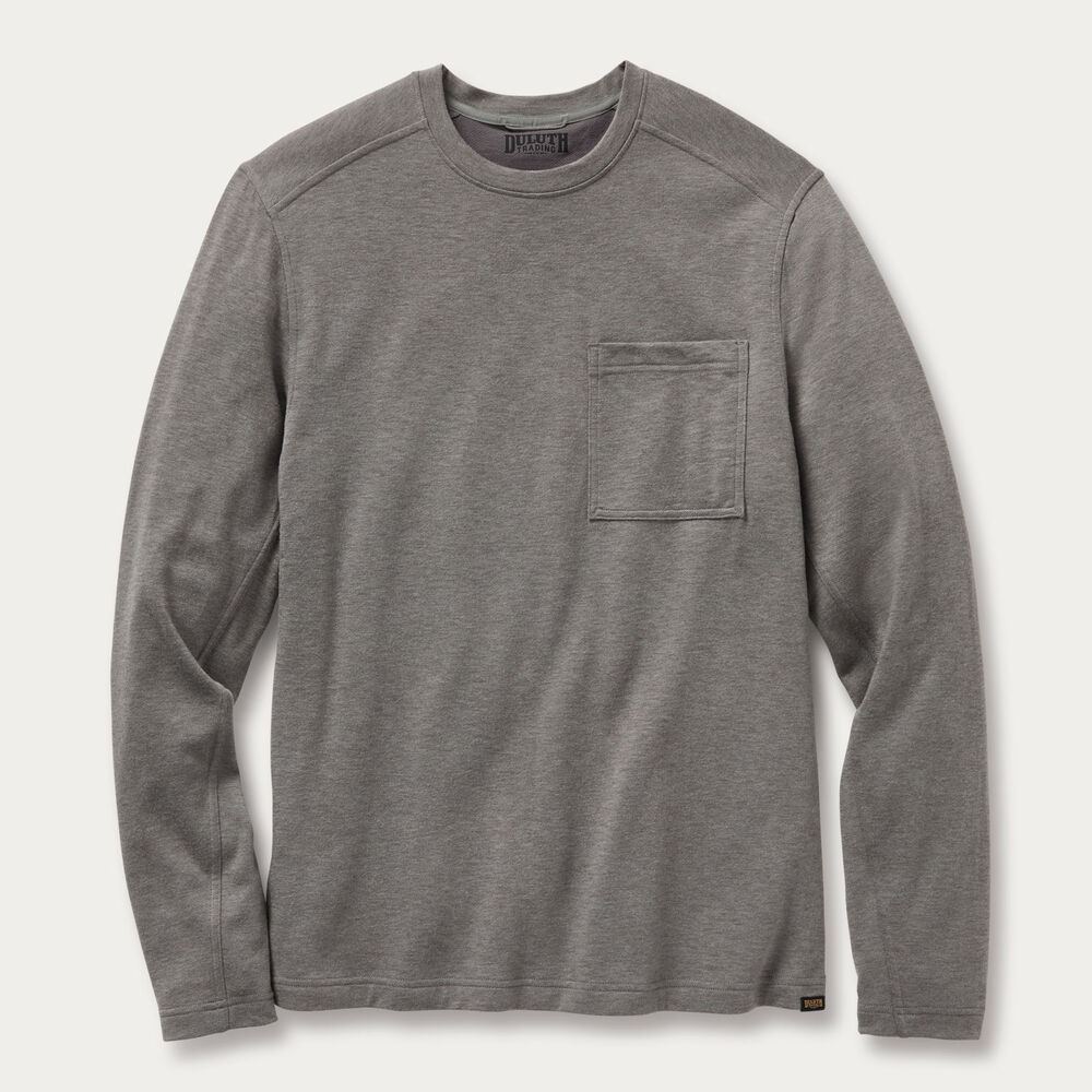 Men's Black Ram Wool Long Sleeve Crew Main Image