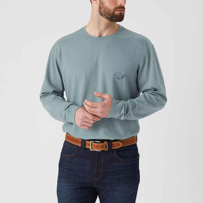 Men's Longtail T Relaxed Fit Long Sleeve Logo T-Shirt