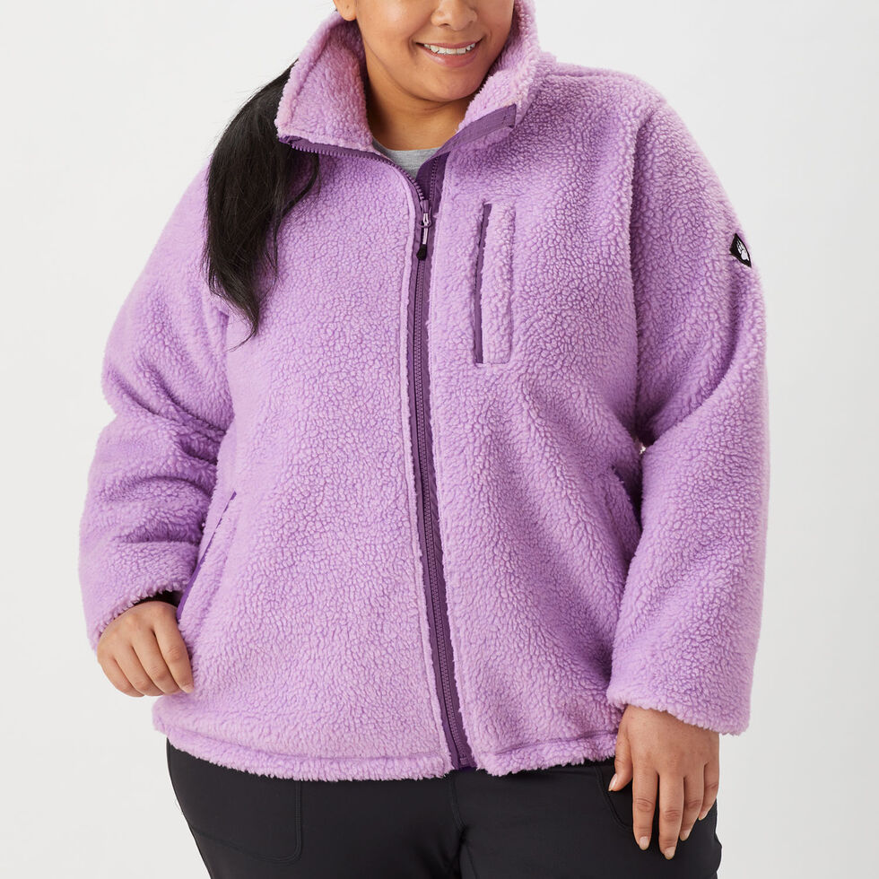 Polar Edge Womens Size XL Fleece Full Zip Jacket Purple EUC #A59N