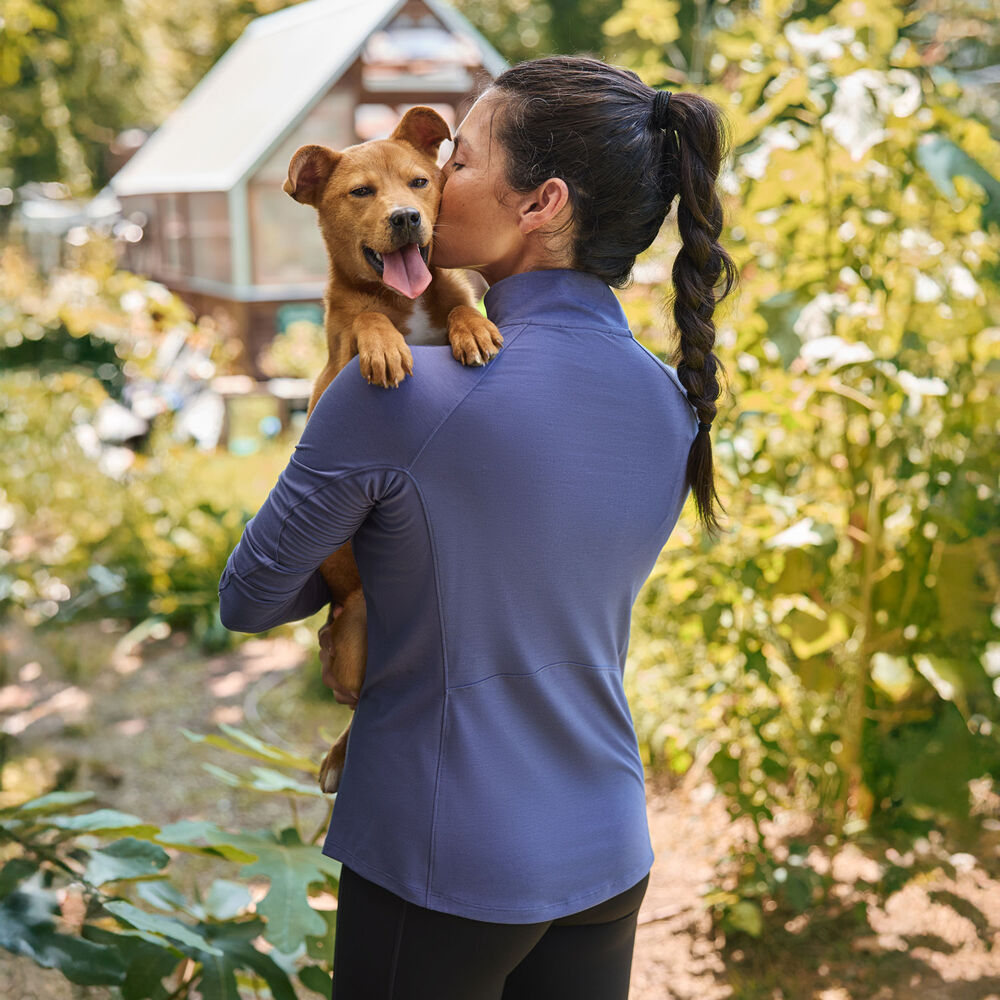 Women's Seawool Long Sleeve 1/4 Zip Mockneck Main Image