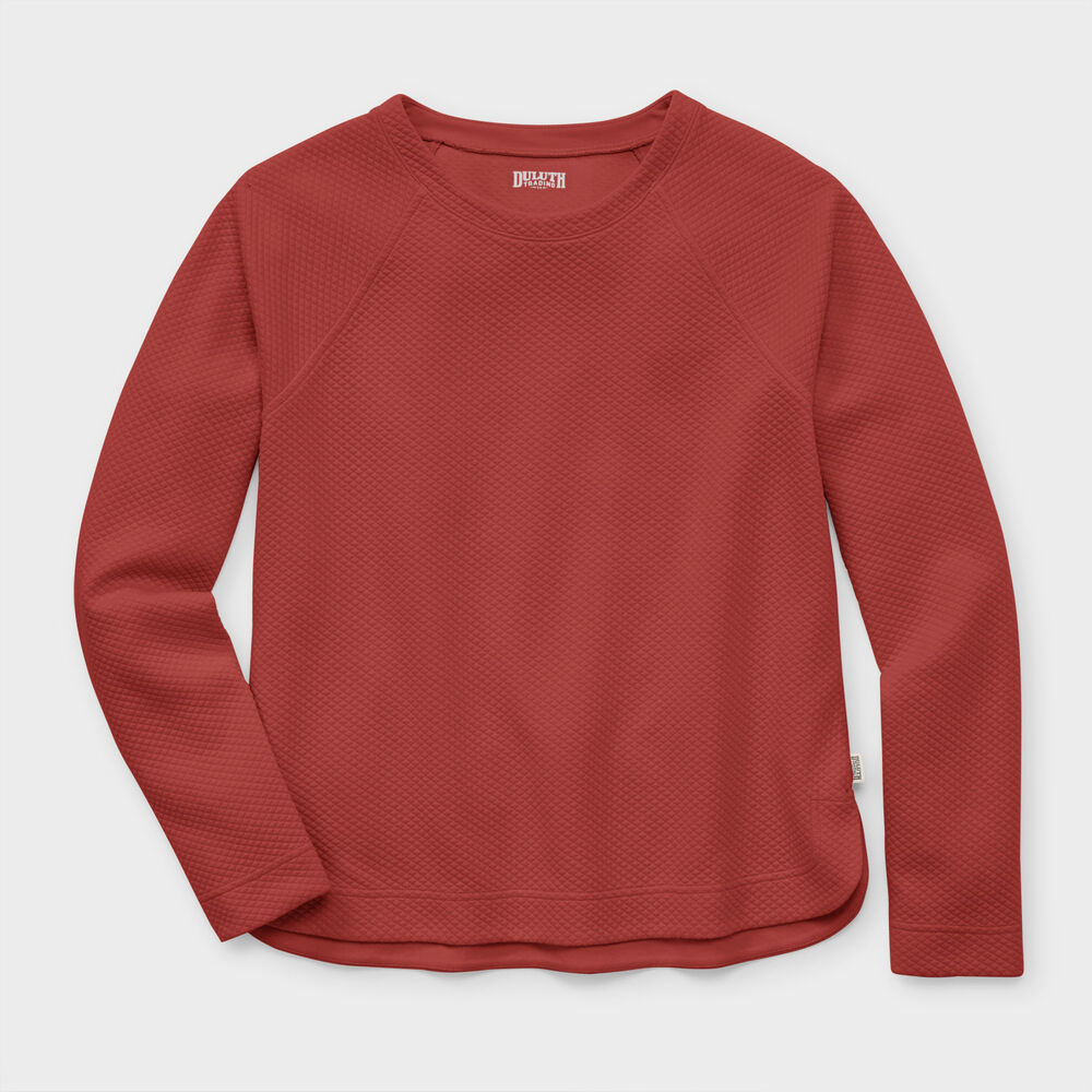 Women's Plus AirLoc Quilted Crew Pullover Main Image