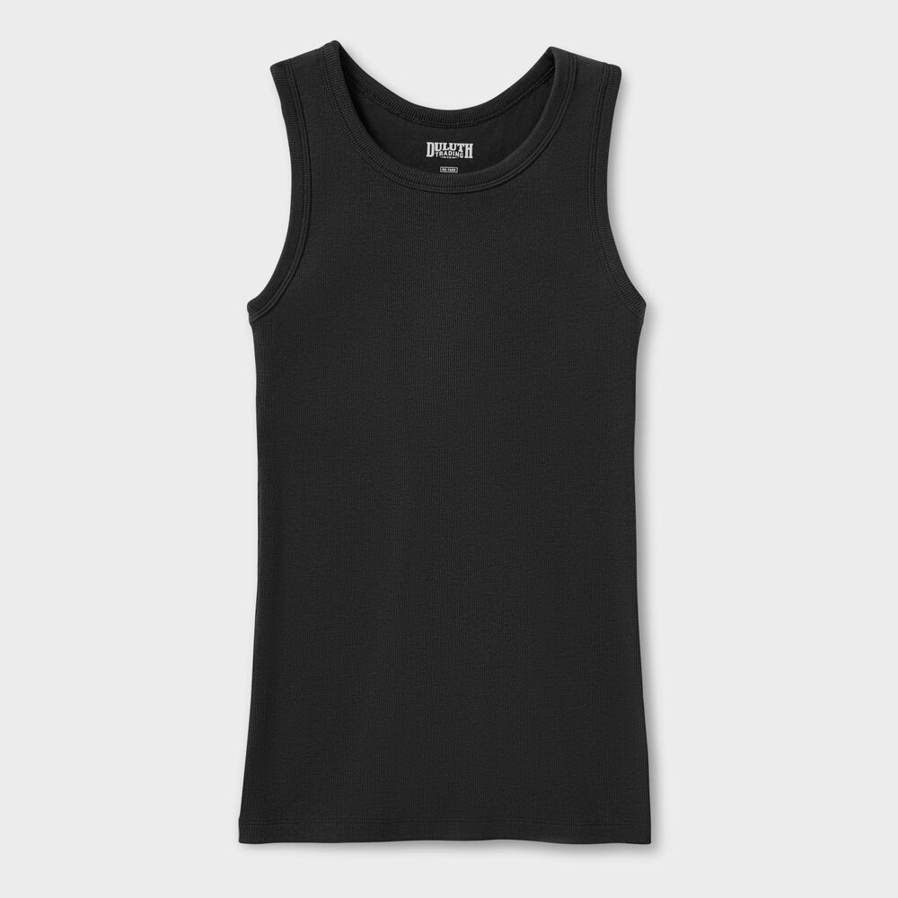 Women's No-Yank Luxe Rib Racerback Shelf Bra Tank Main Image