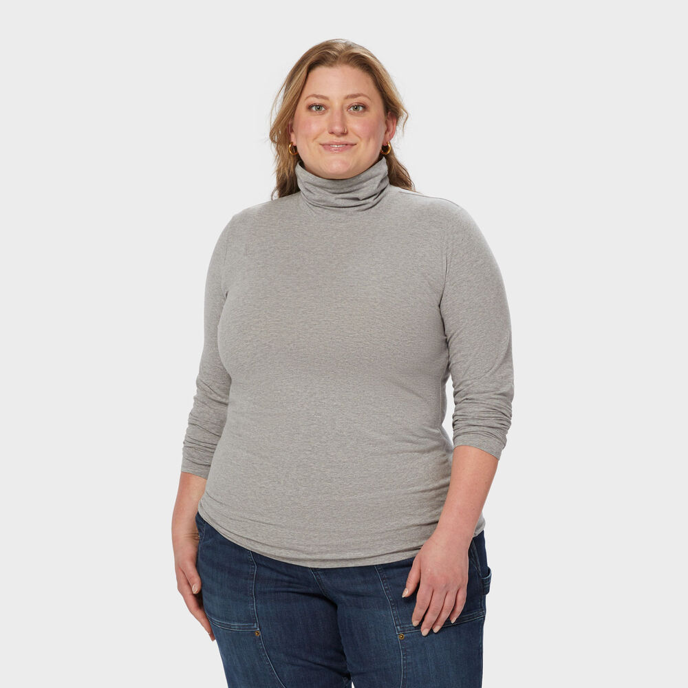 Women's Plus No-Yank Long Sleeve Turtleneck T-Shirt Main Image