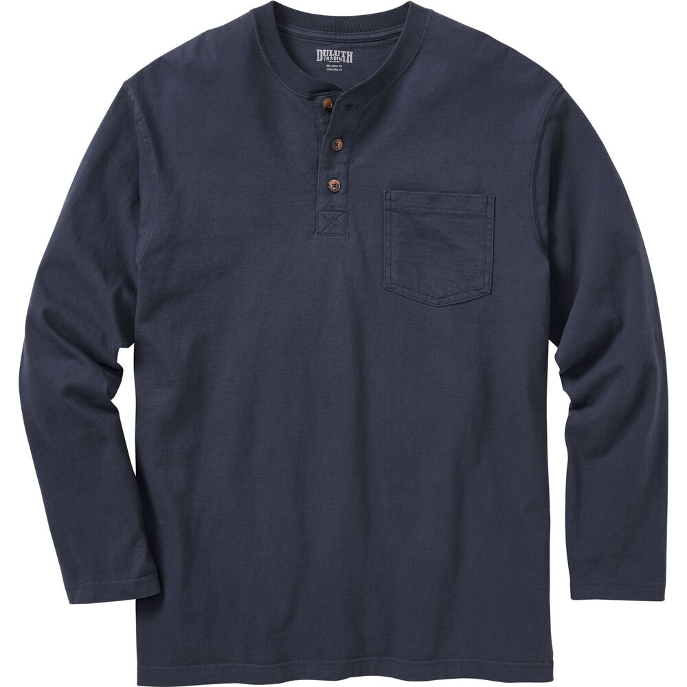 Men's Longtail T Long Sleeve Henley T-Shirt NAVY 2 Main Image